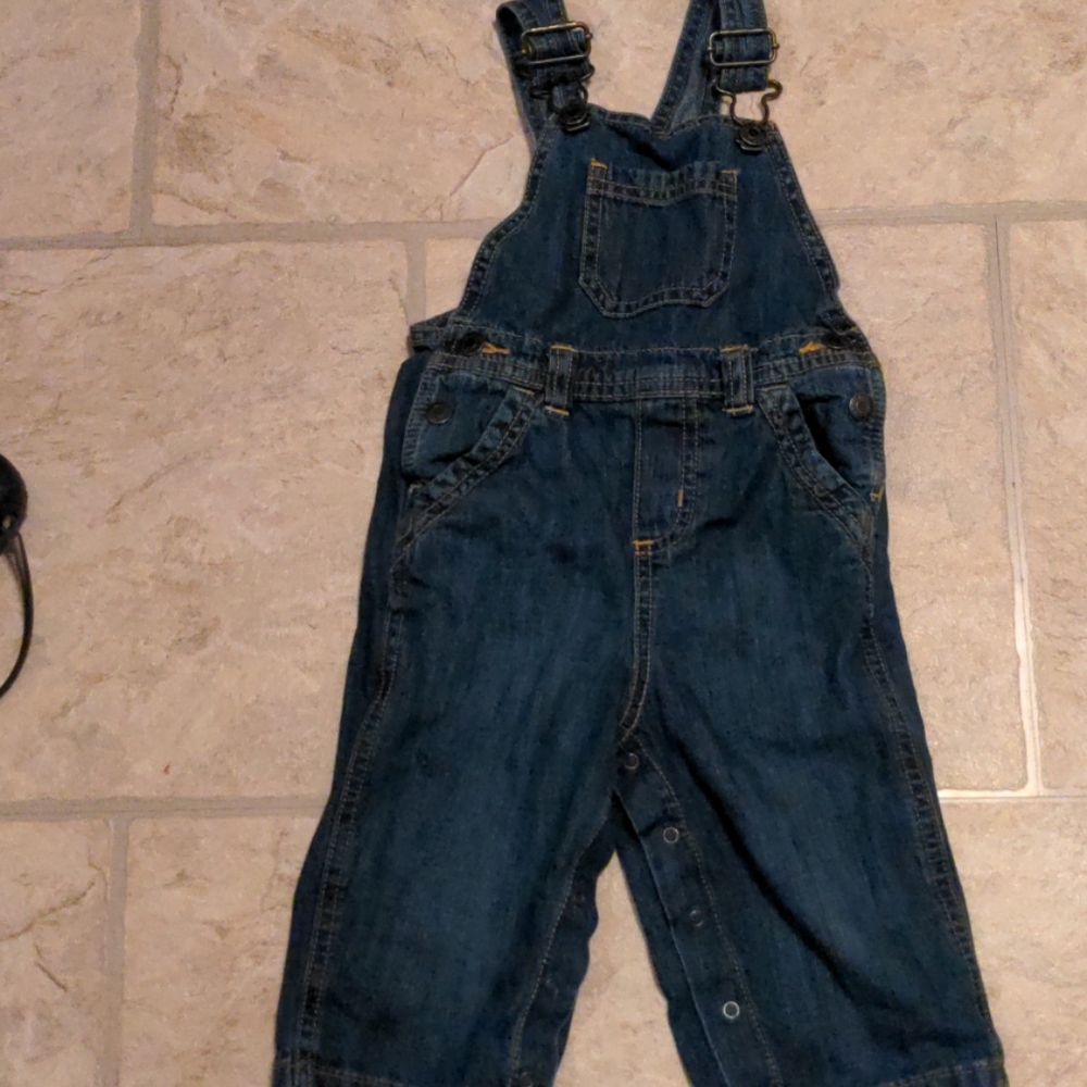 EUC Baby/small toddler Blue Jean Overalls